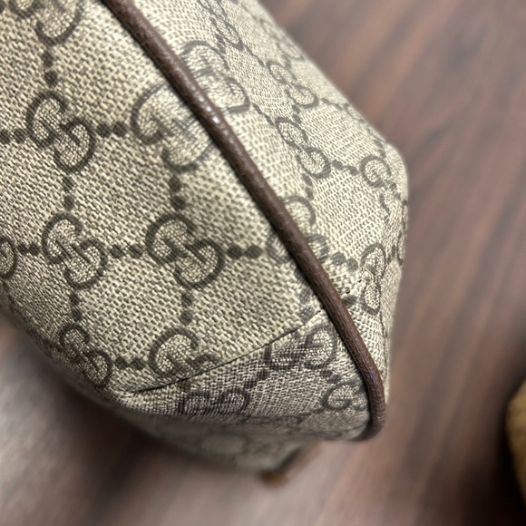 Gucci Beige and Brown Ophidia GG Shoulder Bag with Red and Green Stripe - Picture 10 of 16